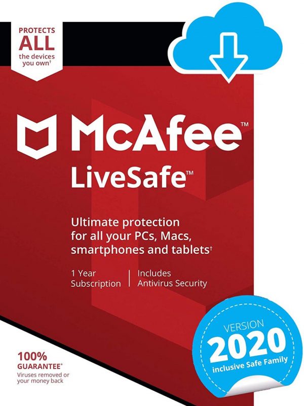 McAfee LiveSafe (1 year, Unlimited Devices, Instant Delivery)